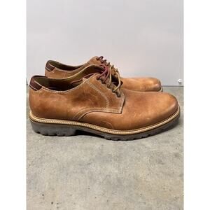 HS Trask‎ Brown Bison Leather Oxford Shoes Mens Size 9 #30-00150